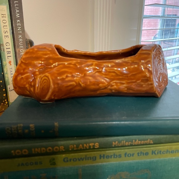 Vintage boho plant, succulent, flower, cactus pot planter Tree Log, masculine - Picture 2 of 10